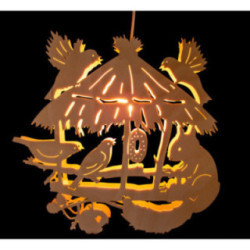 Window Picture - Birdhouse with Squirrel - 31 cm / 12.2 inch