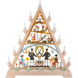 Light Triangle - Ore Mountains, Colored - 55x67 cm / 21.7x26.4 inch