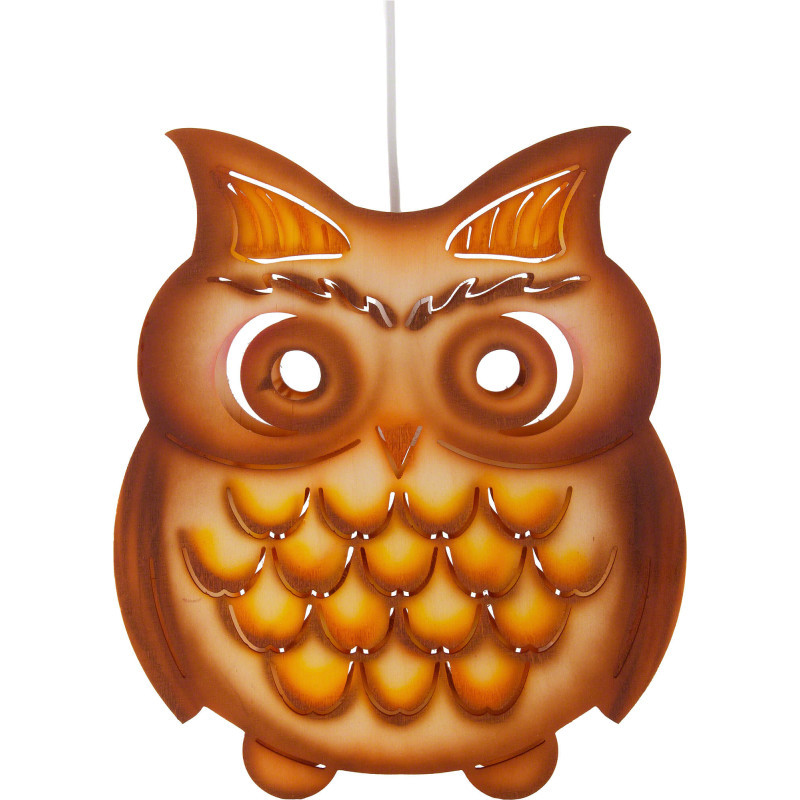 Fensterbild Eule, farbig - 28 cm