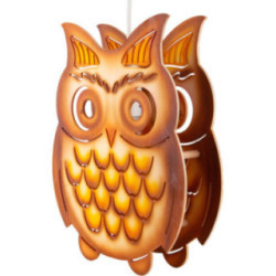Fensterbild Eule, farbig - 28 cm