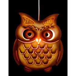 Fensterbild Eule, farbig - 28 cm