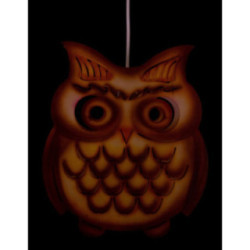 Fensterbild Eule, farbig - 28 cm