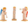Angels with Flute and Multi-Colored Wings, Set of Three - 5,5 cm / 2.2 inch