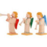 Angels with Flute and Multi-Colored Wings, Set of Three - 5,5 cm / 2.2 inch