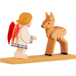 Angel with Deer - 4 cm / 1.6 inch