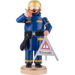 Räuchermännchen THW-Mann mit Warndreieck - 23 cm
