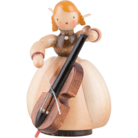 Schaarschmidt Angel with Cello - 4 cm / 1.6 inch