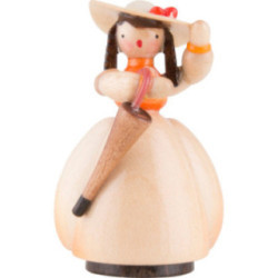 Schaarschmidt Hat Lady with Umbrella - 4 cm / 1.6 inch