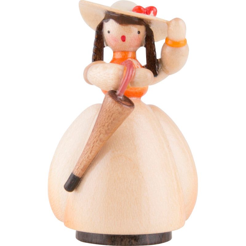 Schaarschmidt Hut-Dame mit Schirm - 4 cm