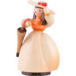 Schaarschmidt Hut-Dame mit Schirm - 4 cm