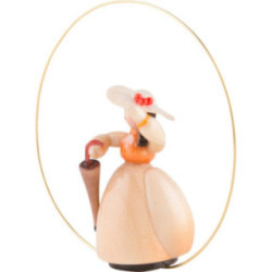 Schaarschmidt Hat Lady with Umbrella in Ring - 6 cm / 2.4 inch