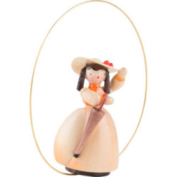 Schaarschmidt Hut-Dame mit Schirm im Ring - 6 cm