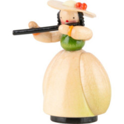 Schaarschmidt Hut-Dame mit Querflöte - 4 cm