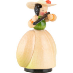 Schaarschmidt Hut-Dame mit Querflöte - 4 cm