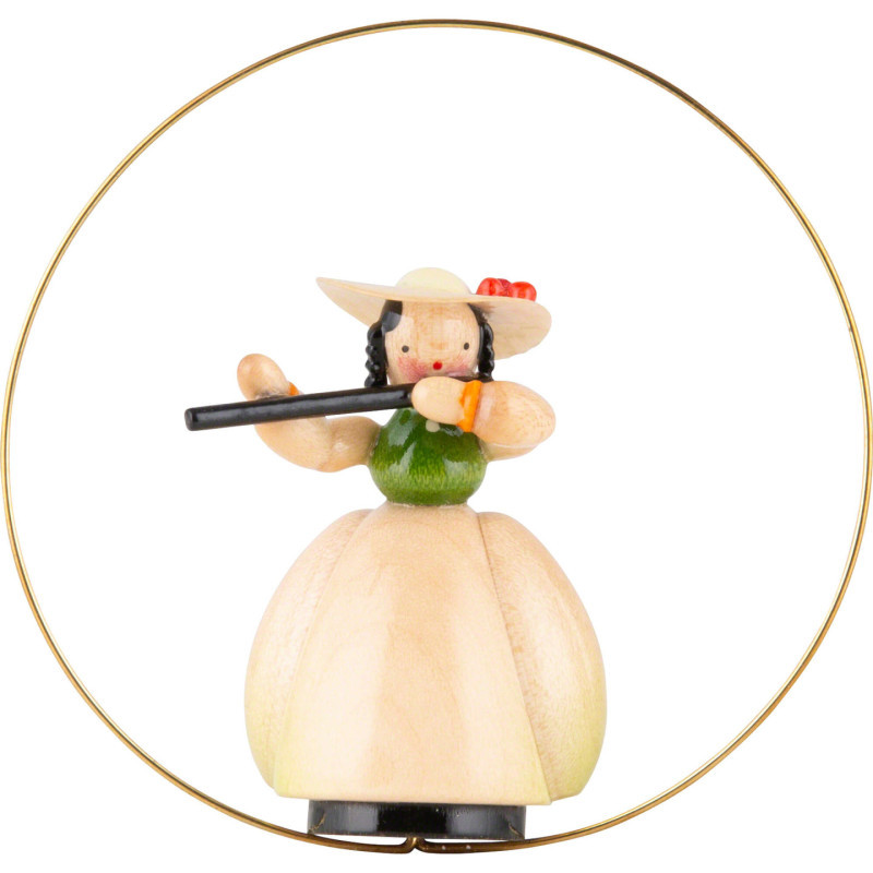 Schaarschmidt Hat Lady with Transverse Flute in Ring - 6 cm / 2.4 inch