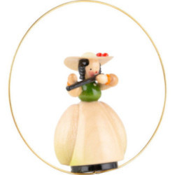 Schaarschmidt Hat Lady with Transverse Flute in Ring - 6 cm / 2.4 inch