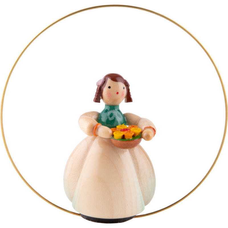 Schaarschmidt Blumenkind mit Blumenschale im Ring - 6 cm