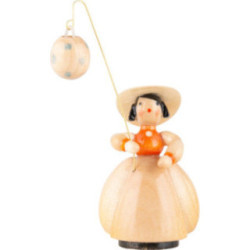 Schaarschmidt Hut-Dame mit Lampion rund blau - 4 cm