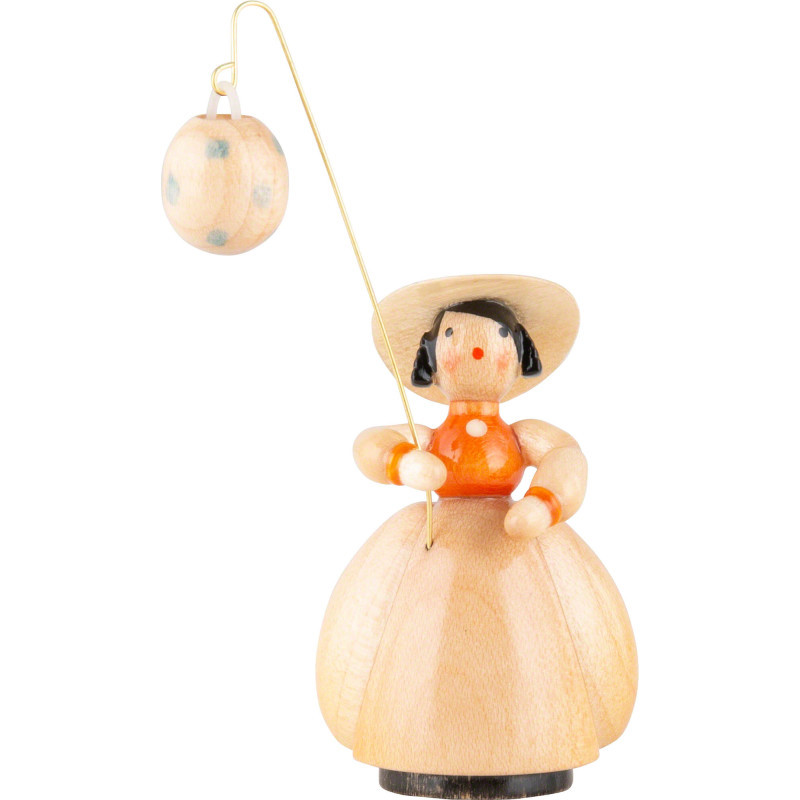 Schaarschmidt Hut-Dame mit Lampion rund blau - 4 cm
