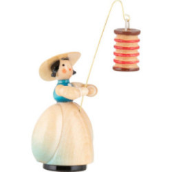Schaarschmidt Hut-Dame mit Lampion lang rot - 4 cm