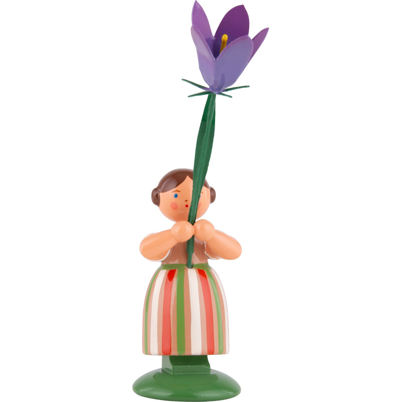 Wiesenblumenmädchen mit Wiesenglockenblume - 11 cm