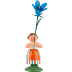 Meadow Flower Girl with Blue-Bell - 11 cm / 4.3 inch