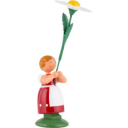 Wiesenblumenmädchen mit Margerite - 11 cm