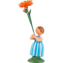 Meadow Flower Girl with Marigold - 11 cm / 4.3 inch