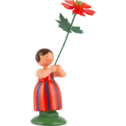 Wiesenblumenmädchen mit Geum - 11 cm