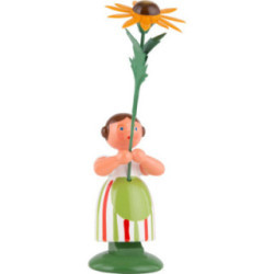 Wiesenblumenmädchen mit gelbem Sonnenhut - 11 cm