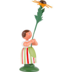 Meadow Flower Girl with Yellow Coneflower - 11 cm / 4.3 inch