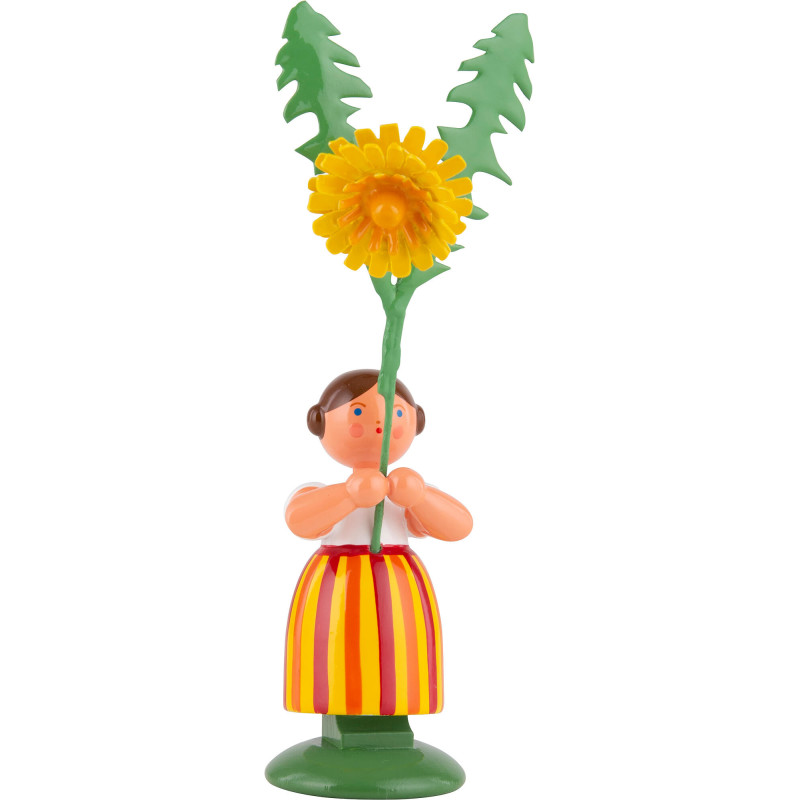 Meadow Flower Girl with Dandelion - 11 cm / 4.3 inch