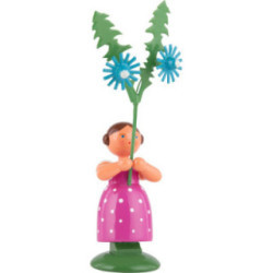 Meadow Flower Girl with Chicory - 11 cm / 4.3 inch