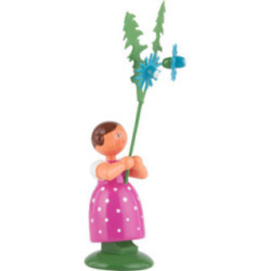 Wiesenblumenmädchen mit Wegwarte - 11 cm