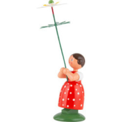 Meadow Flower Girl with Windflower - 11 cm / 4.3 inch