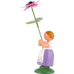 Meadow Flower Girl with Anemone - 11 cm / 4.3 inch