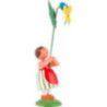 Sommerblumenmädchen mit Stiefmütterchen - 12 cm