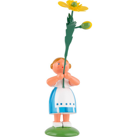 Sommerblumenmädchen mit Butterblume - 12 cm