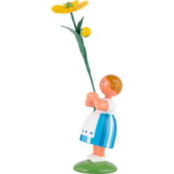 Sommerblumenmädchen mit Butterblume - 12 cm