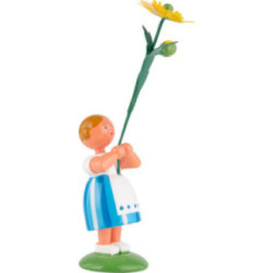 Summer Flower Girl with Buttercup - 12 cm / 4.7 inch