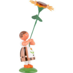 Summer Flower Girl with Sunflower - 12 cm / 4.7 inch