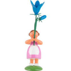 Summer Flower Girl with Summer Blue-Bell - 12 cm / 4.7 inch