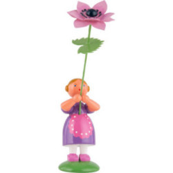 Summer Flower Girl with Anemone - 12 cm / 4.7 inch