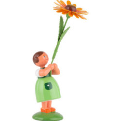 Sommerblumenmädchen mit Kokardenblume - 12 cm