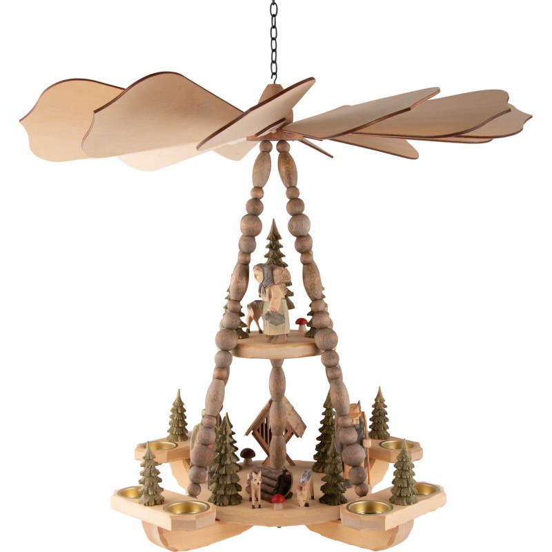 2-stöckige Deckenpyramide Waldleute - 53 cm