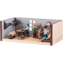 Miniaturstübchen Drehwerk - 4 cm