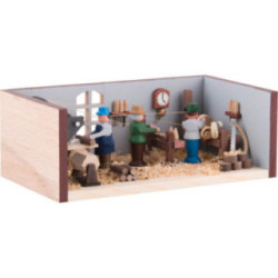 Miniaturstübchen Drehwerk - 4 cm