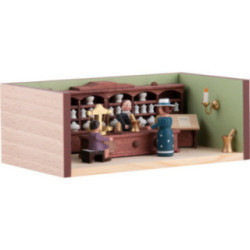 Miniaturstübchen Apotheke mit Apotheker - 4 cm