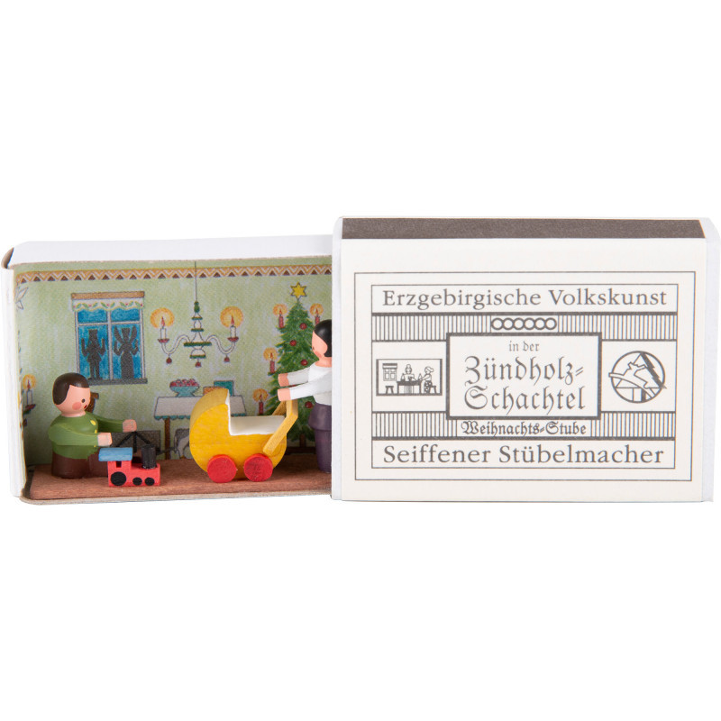 Zündholzschachtel Weihnachtsstube - 3,8 cm