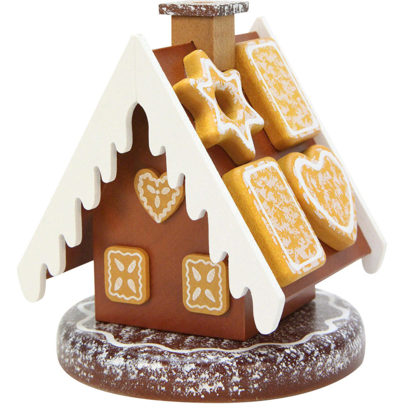 Räuchermännchen Lebkuchenhaus - 13 cm